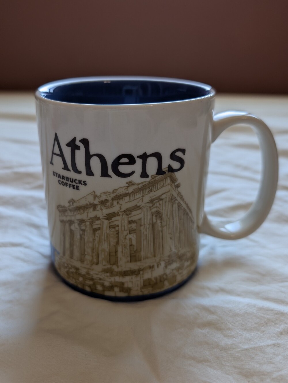 Starbucks Athens Greece Global Collector Series 2012 Mug Blue/White